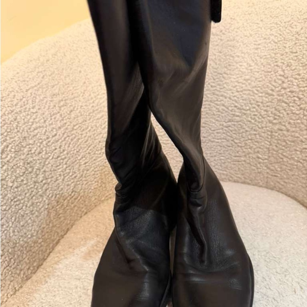 Prada Black Leather Knee-High Boots - Picture 6 of 6